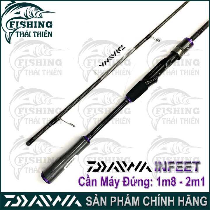 Cần Câu Cá Daiwa Infeet 602MS, 702MS Cần Lure Máy Đứng 1m80, 2m14 Khoen Pat Fuji Fazlite Hàng Chính Hãng