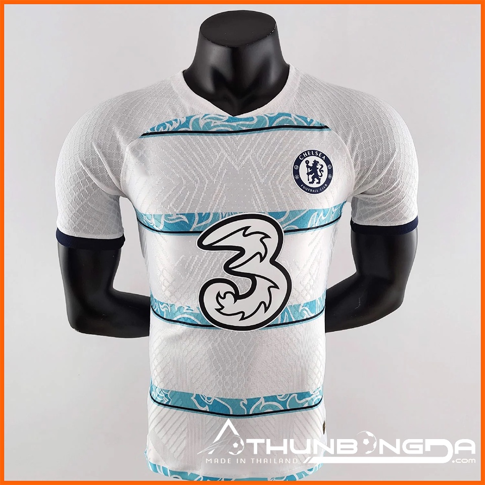 Áo Chelsea trắng sân khách 2022/2023, 2022/23 bản PLAYER Issue BODY fit cao cấp Thái Lan