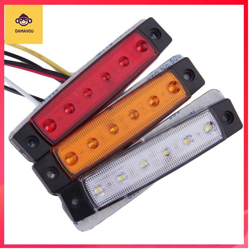 6 LED Xe tải Xe tải Trailer Bên chỉ báo Đánh dấu Đèn chiếu sáng 12V Chống thấm nước