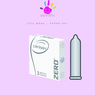Bao cao su LifeStyles Zero cao cấp siêu mỏng 3 bao