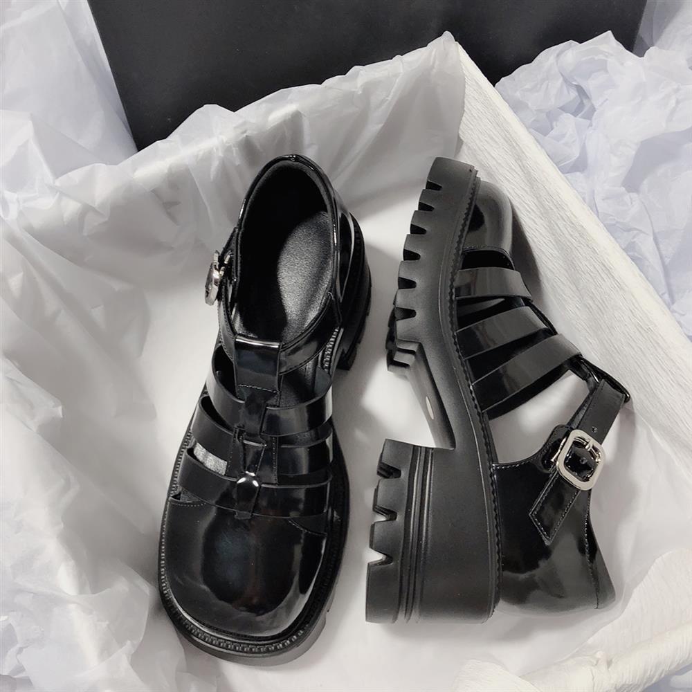 Bán Chạy Xăng đan Da Mềm Đế Dày Cao Gót Hở Ngón Có Khóa Cài Thời Trang Mùa Hè