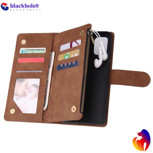 BH For Samsung A71 Case Smartphone Shell Precise Cutouts Zipper Closure Wallet Design Overall Protection Phone Cover