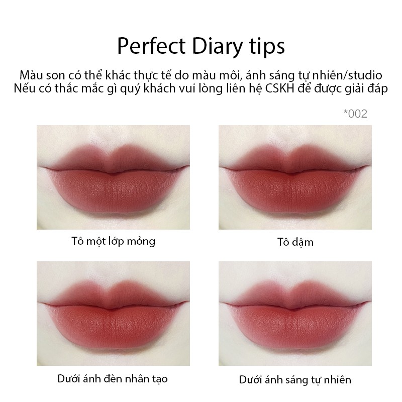 Son Kem Perfect Diary Thiết Kế Vỏ Màu Hoa Anh Đào Mềm Mịn 11 Màu Tuỳ Chọn 4.6g | BigBuy360 - bigbuy360.vn