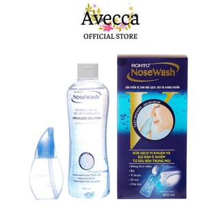 Bộ Sản Phẩm Dung Dịch Vệ Sinh Mũi Rohto Nose Wash (150ml, 400ml)
