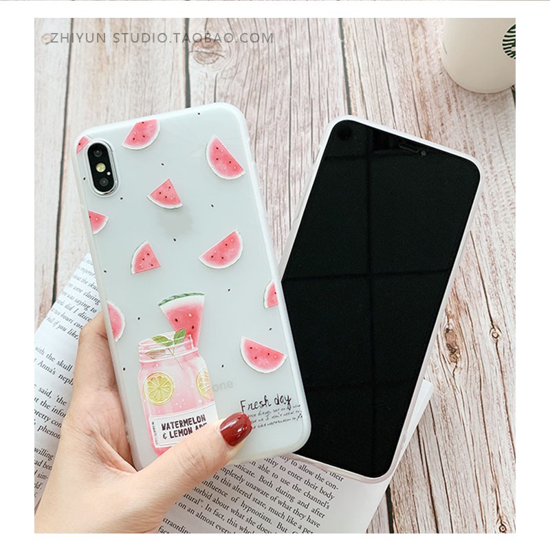 Ốp lưng iphone hình dưa hấu  điện thoại 6 6s 7 8 plus x xs xr 11 pro max se2 12 mini 12 pro max-a41a