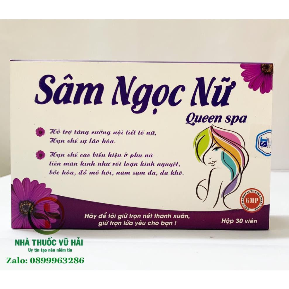 Viên uống Sâm Ngọc Nữ tăng nội tiết tố nữ, giảm nám sạm da, tăng sinh lý nữ - Vỉ 30 viên