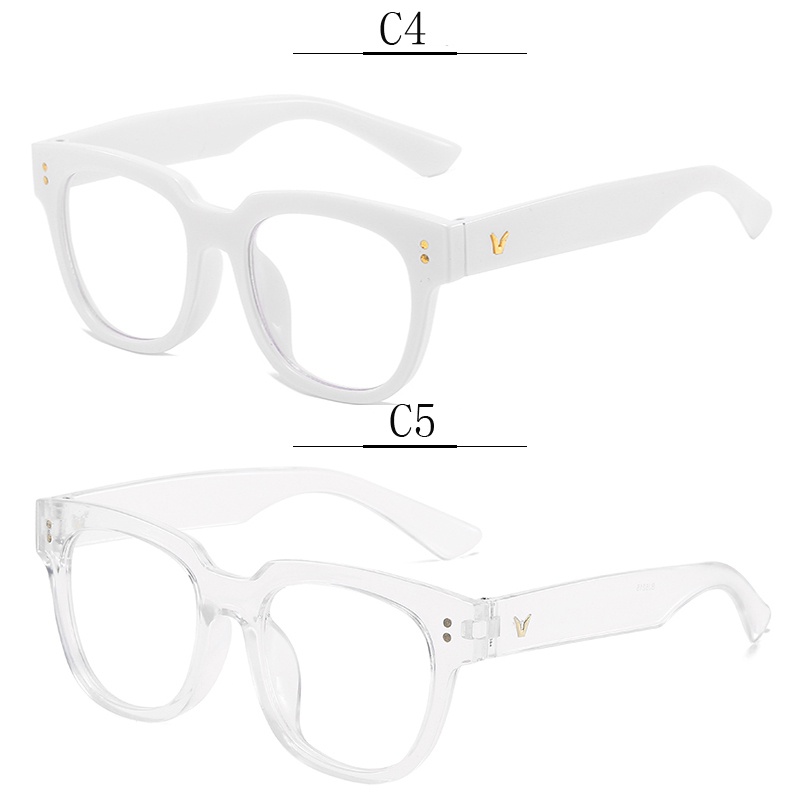 Mắt kính gọng vuông trong suốt chống tia bức xạ thời trang Hàn Quốc cho nam và nữ