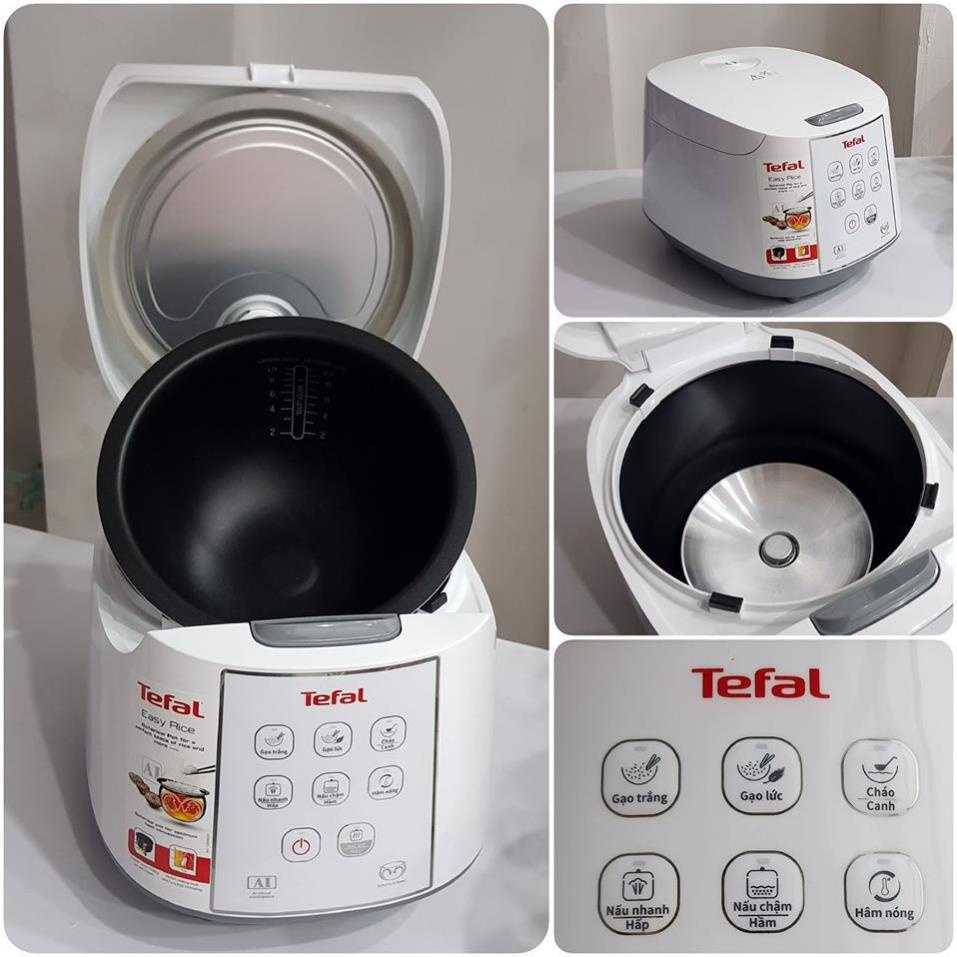 [ Xả kho] Nồi cơm điện tử Tefal RK732168 1.8L 750W 8 chương trình nấu công nghệ 3D nấu nhanh và giữ ấm lâu