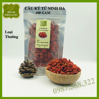 Câu kỷ tử khô, hạt đẹp Mộc Lam Túi zíp 100g