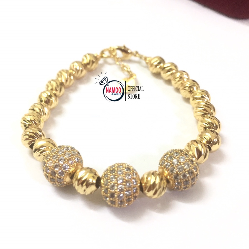 Lắc Tay Bi Đá L670 Có Tăng Đơ Chỉnh Độ Rộng Namoo Jewelry