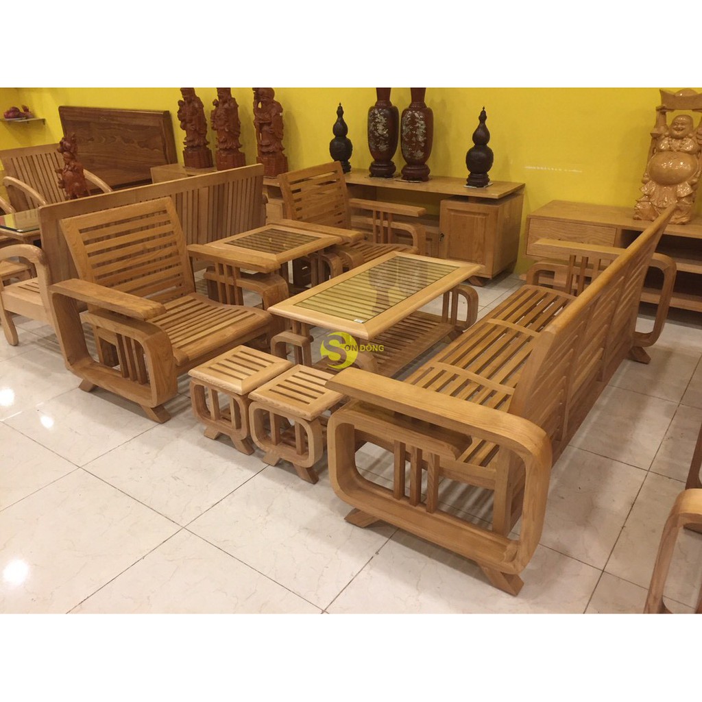 Bàn ghế gỗ sồi | sofa tay vuông nhỏ – LCMSF10