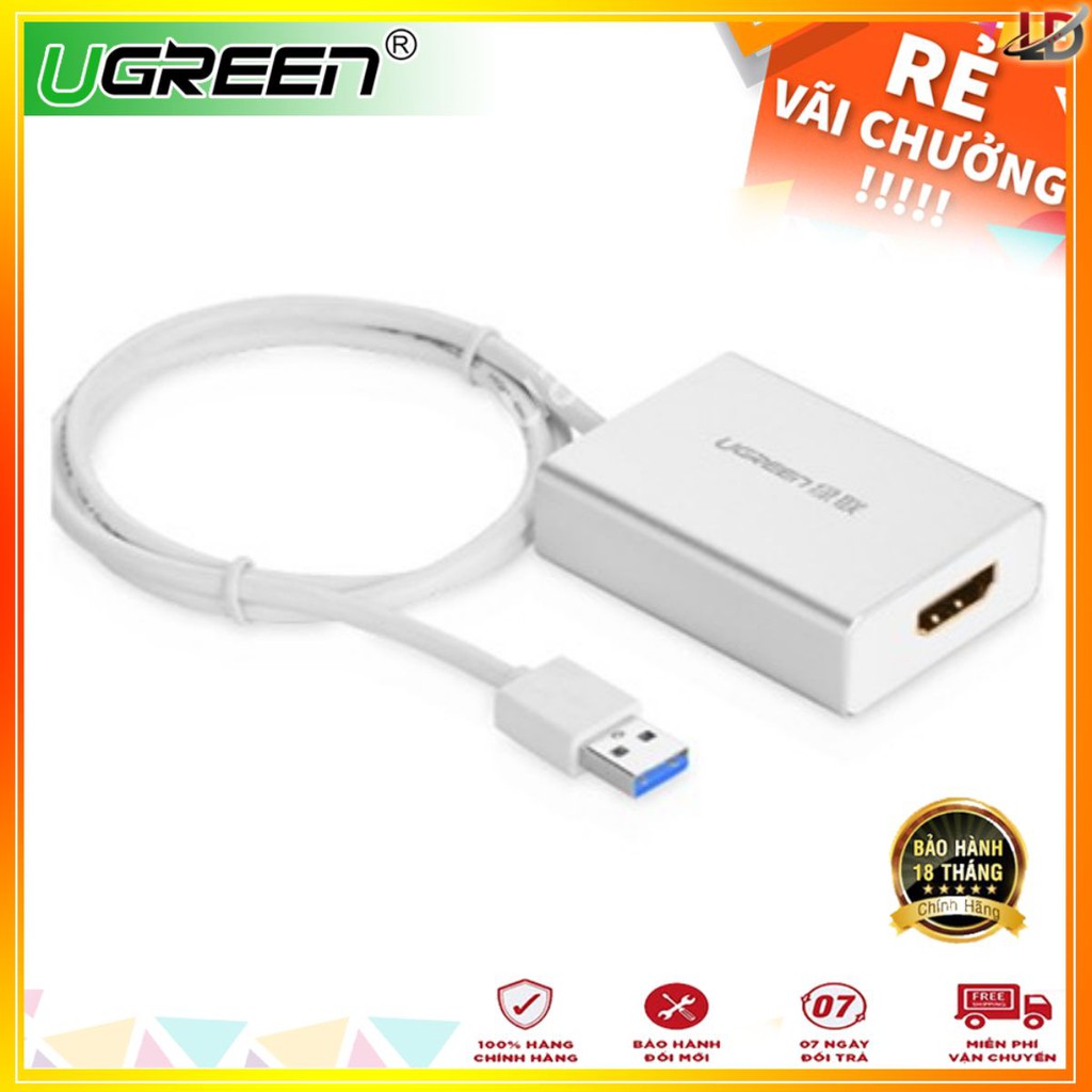 Ugreen 40229 - Cáp USB 3.0 to HDMI độ phân giải Full HD chính hãng - Phukienleduy