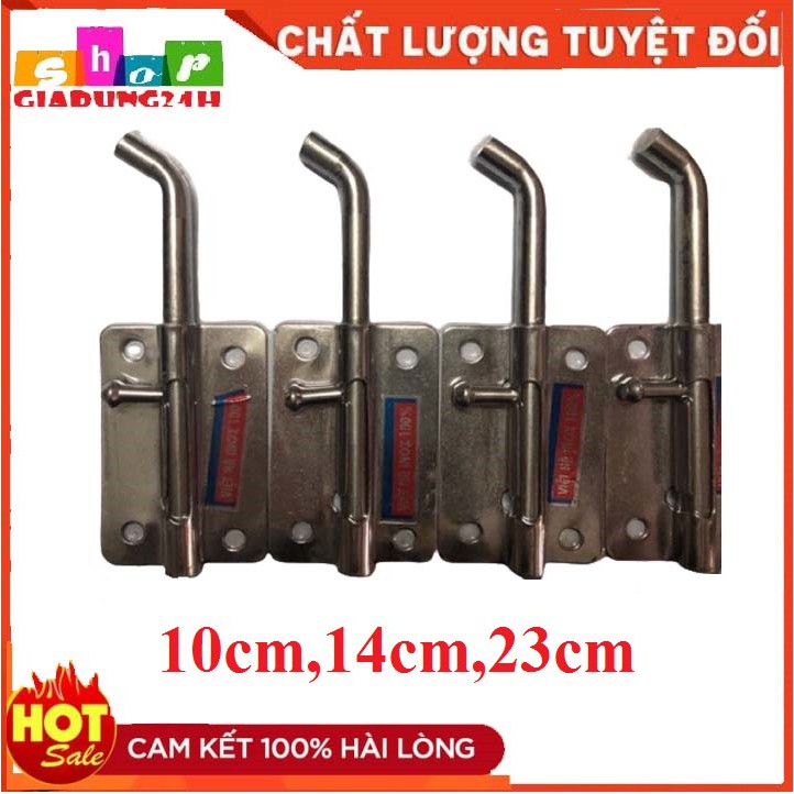 Chốt cửa dọc INOX Việt Hà chiều dài 10,15cm- Giadung24h