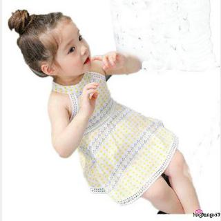 Đầm Sát Nách Chấm Bi Cho Bé Gái (3-8 Tuổi)