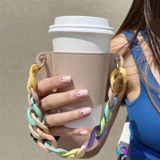 The pu leather bag has a chain handle that can be removed for easy carrying