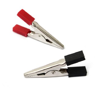 Cặp Đầu Kẹp Cá Sấu 5CM Đỏ + Đen