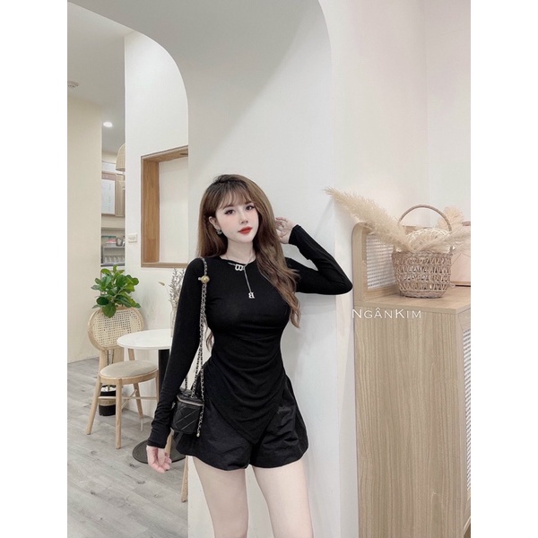 áo thun vạt chéo 5màu hot hit. màu nào cũng xinh ạ!