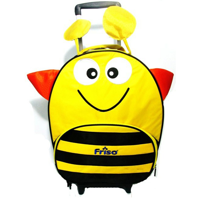 vali kéo vải dù ong vàng Friso cho bé du lịch cùng gia đình V474