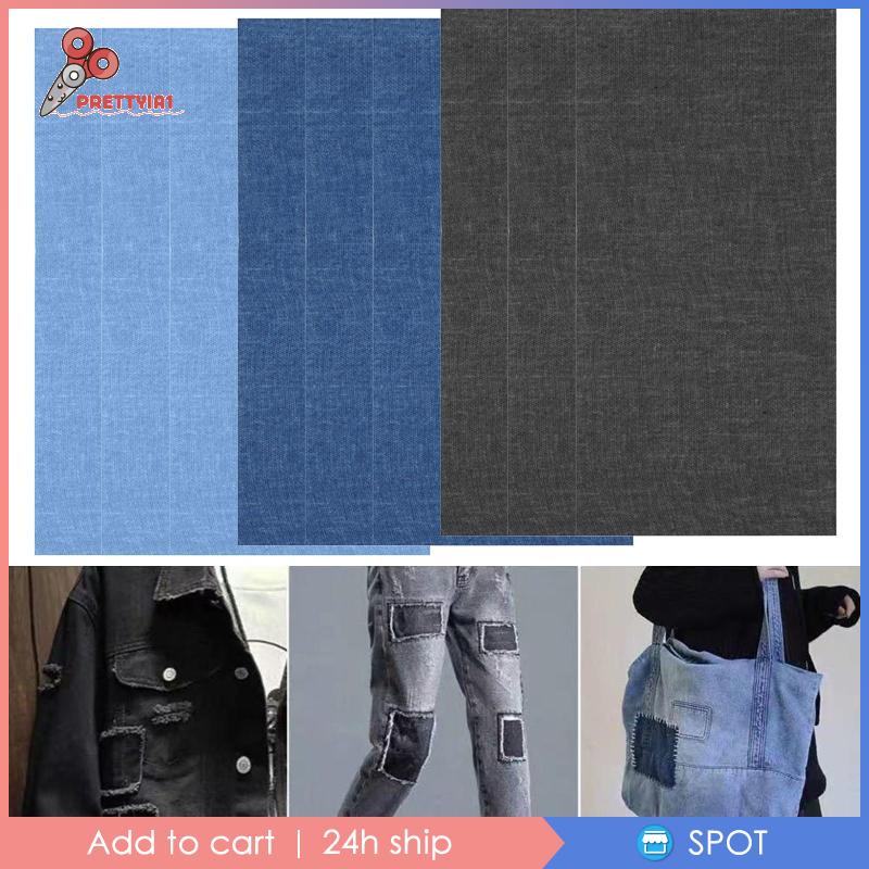 1 Miếng Dán Sửa Chữa Vải Denim Chống Nước Tự Dính Hình Chữ Nhật DIY