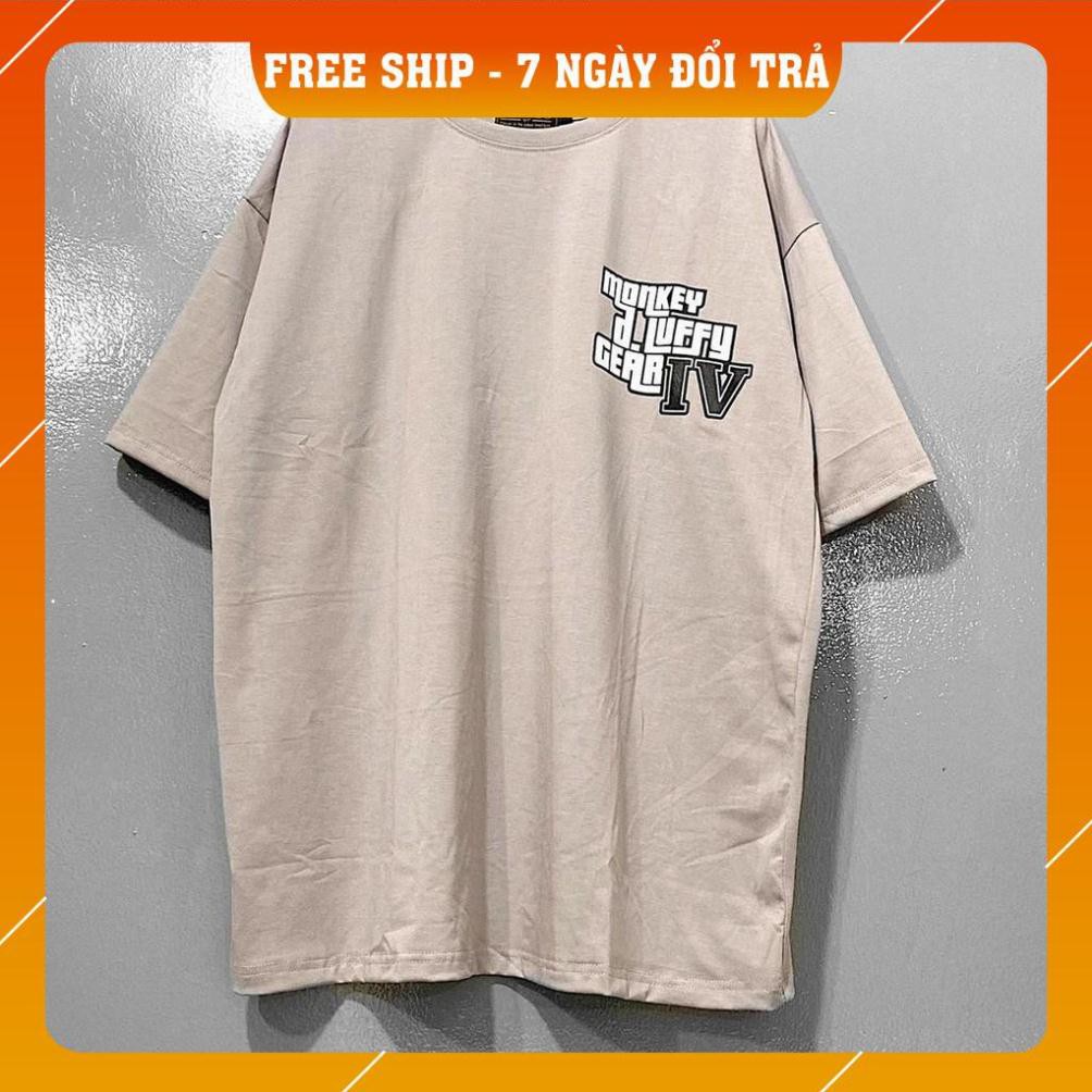 [Mã FATHANG5 giảm 10K đơn 50K]  Áo Thun Tay Lỡ MONKEY LUFFY GEAR IV Form Rộng Unisex (2 Màu) | BigBuy360 - bigbuy360.vn