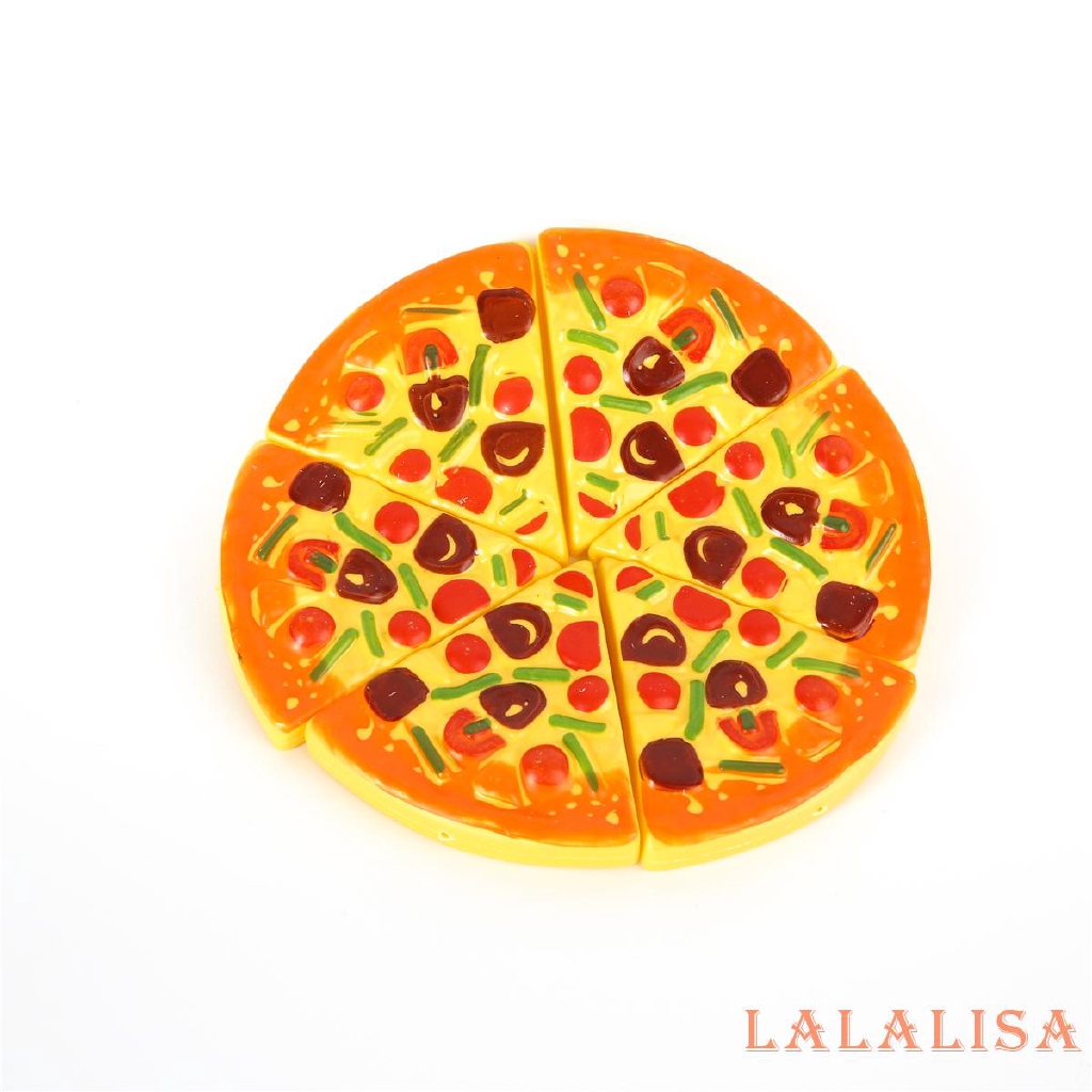 ✿☌☌6Pcs Pizza Toy Kids Pretend Play Fake Food Party Cooking Cutting Creative  Chirldren´s Day Gift