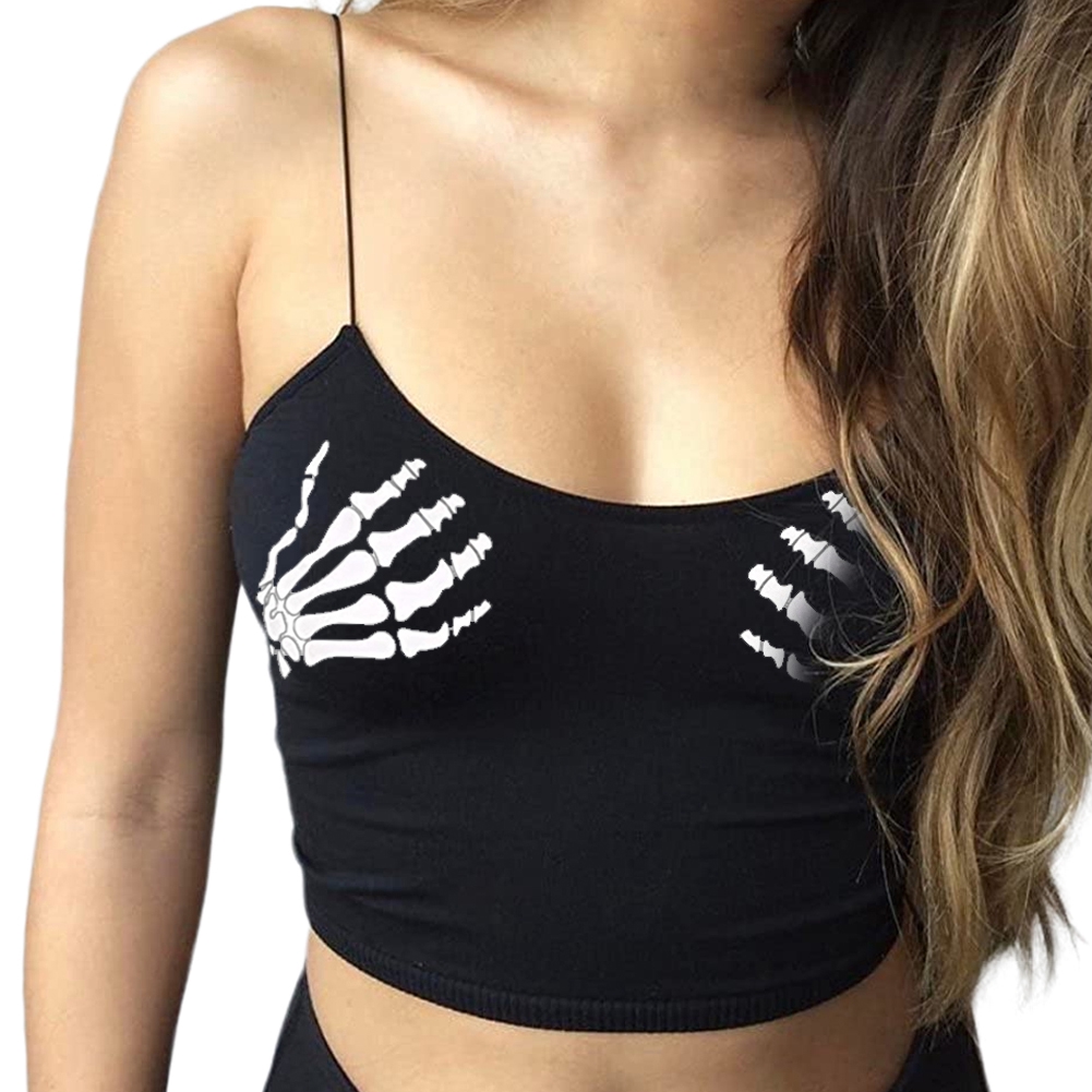 Áo Lửng Hai Dây In Họa Tiết Quyến Rũ Dành Cho Nữ