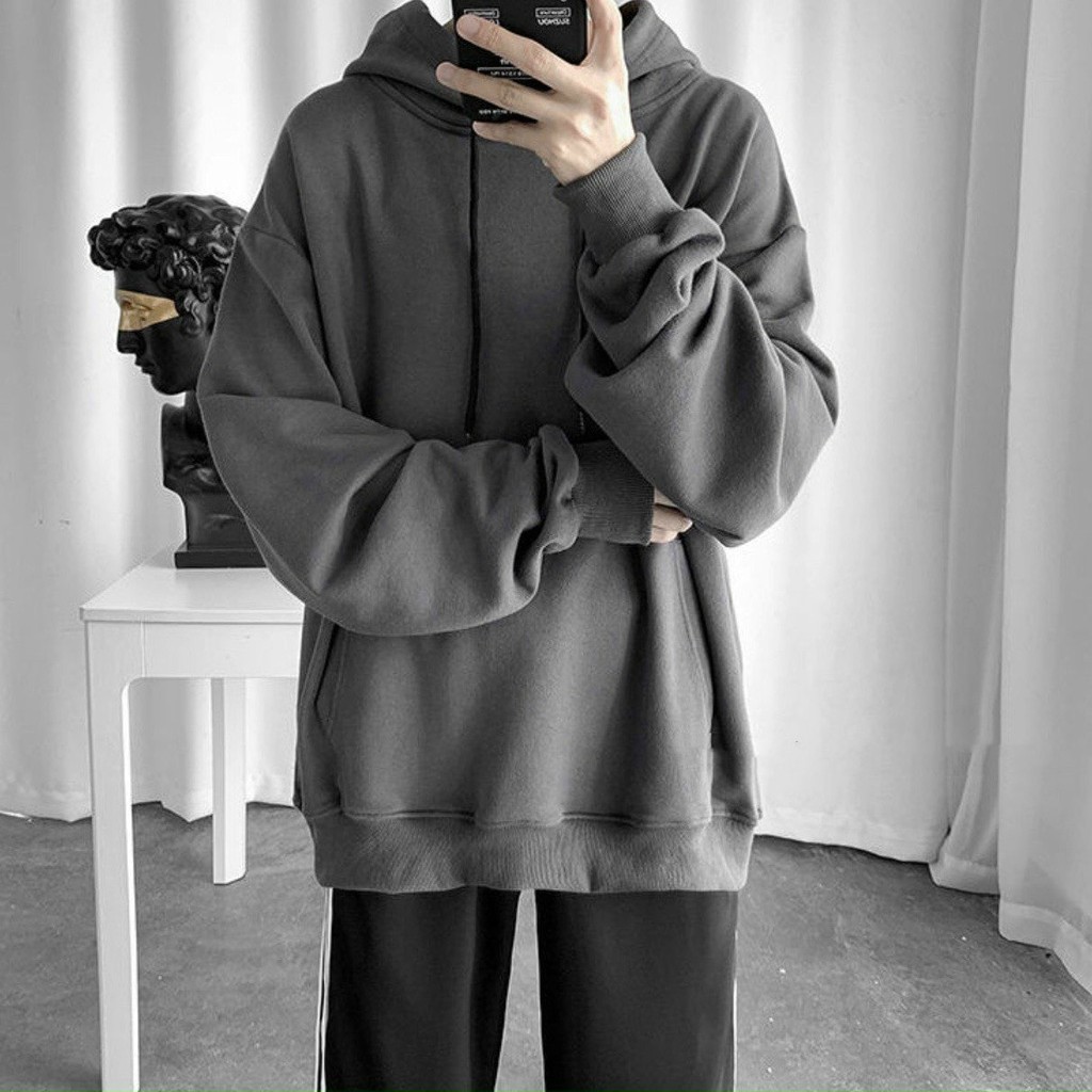 [UNISEX] Áo Hoodie màu xám lông chuột