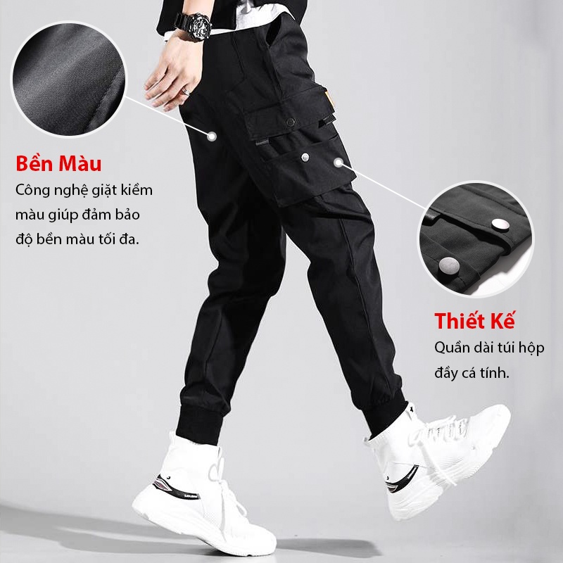 Quần thể thao nam TINOFUN kaki mã "KP-O" thô túi hộp kiểu bó ống Hàn Quốc ống dài,quần áo mùa hè