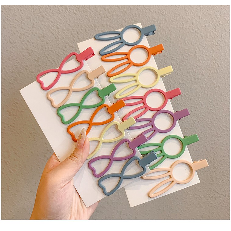 Kẹp tóc màu sắc xinh xắn thiết kế đơn giản thời trang cho nữ