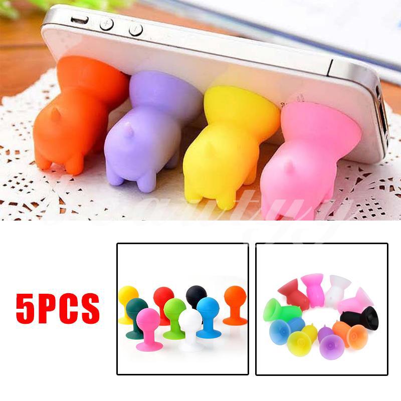Piggy Silicone Suction Cup Bracket Universal Mobile Phone Cellphone Stand Holder