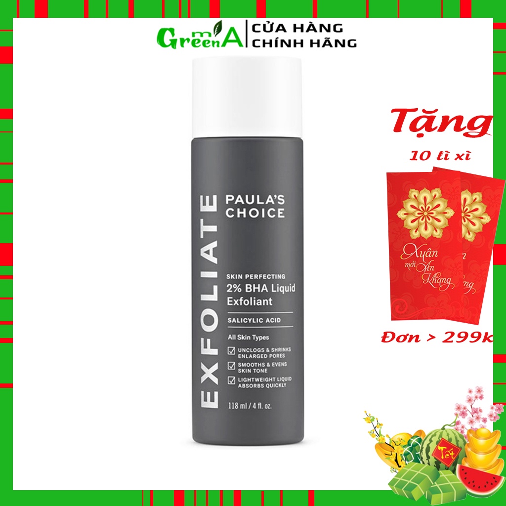 Tẩy Da Chết Paula Choice 2% BHA Tẩy Tế Bào Chết Paula's Choice Skin Perfecting 2% BHA Liquid Exfoliant 118ml CHÍNH HÃNG