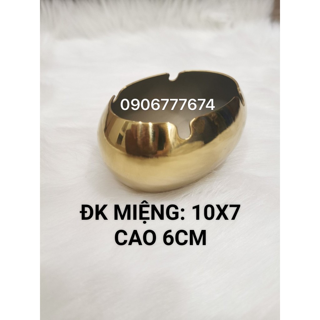 GẠT TÀN INOX 304 MẠ VÀNG HÌNH OVAN