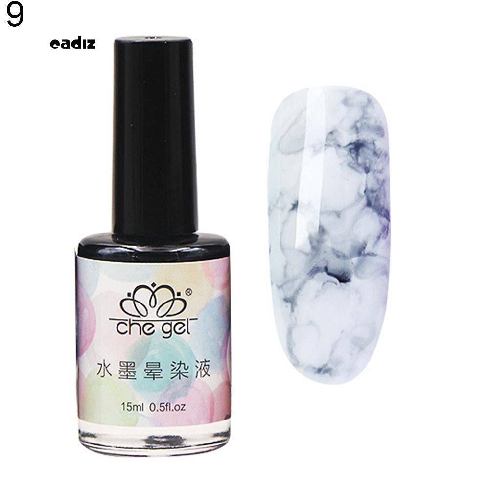 ✮15ml Nail Polish Marble Pattern Gradient Color Manicure Ink Smudge Lacquer Decor