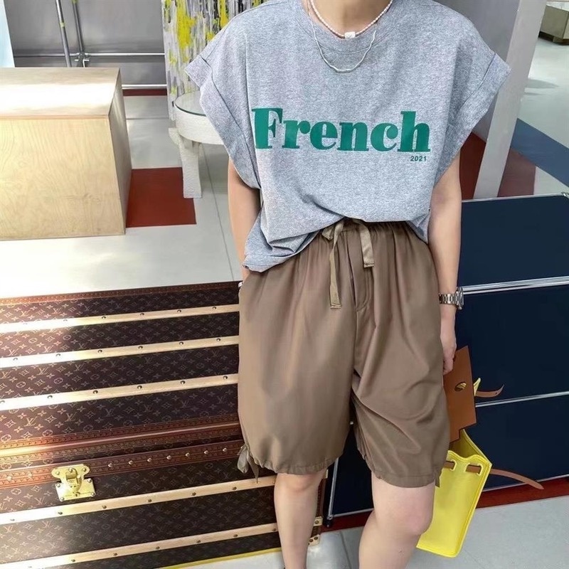 Áo Thun Nữ Không Tay In Chữ Thời Trang Mới