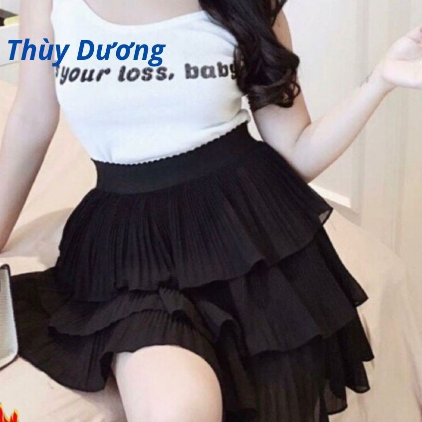 (FREESHIP)Chân Váy 3 Tầng Xếp Ly, Chân Váy Xòe Kiểu Dáng Năng Động, Trẻ Trung, Chất Liệu Nhẹ Mát | BigBuy360 - bigbuy360.vn