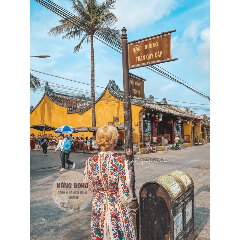 Giảm tối đa 50k đơn từ 250k NẮNGBOHO-Váy vintage phong cách quý cô