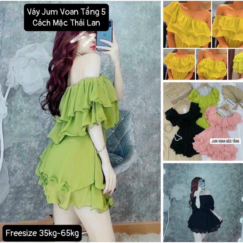 [HÀNG THÁI- 5 CÁCH MẶC] JUM VOAN TẦNG  XÒE SIÊU MỀM MỊN THÁI LAN [CÓ VIDEO SP][FREESHIP][FREESIZE 35-65KI]