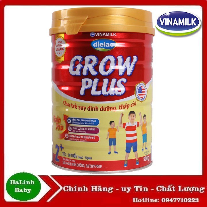 Sữa bột Vinamilk Dielac Grow plus Đủ Số 1+, 2+ 900g (Date 2021)..