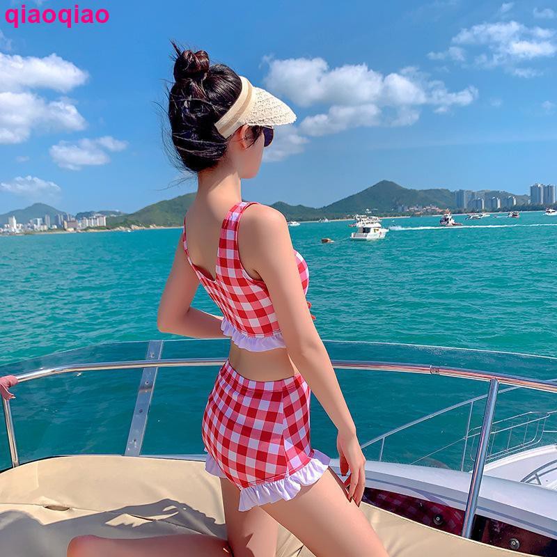 Set Đồ Tắm Họa Tiết Ca Rô Phong Cách Hàn Quốc Quyến Rũ Dành Cho Nữ | BigBuy360 - bigbuy360.vn
