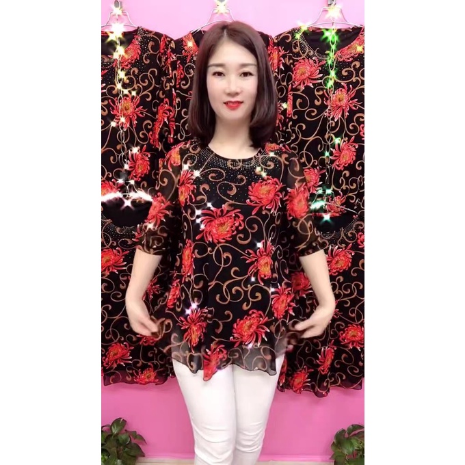 Áo kiểu nữ chất liệu Đũi Tơ form dáng thoải mái dễ mix đồ - Mặc như không mặc ( Mã G1 )