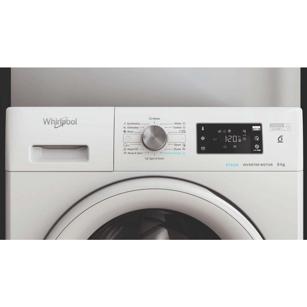 Máy giặt Whirlpool cửa trước FreshCare + 9kg FFB 9458 WV EE