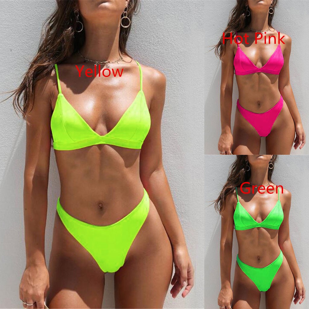 Bikini Màu Trơn Thiết Kế Nâng Ngực Cho Nữ | BigBuy360 - bigbuy360.vn