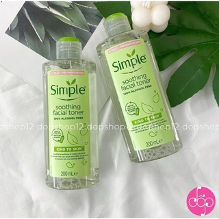 Nước hoa hồng soothing facial toner simple 200ml