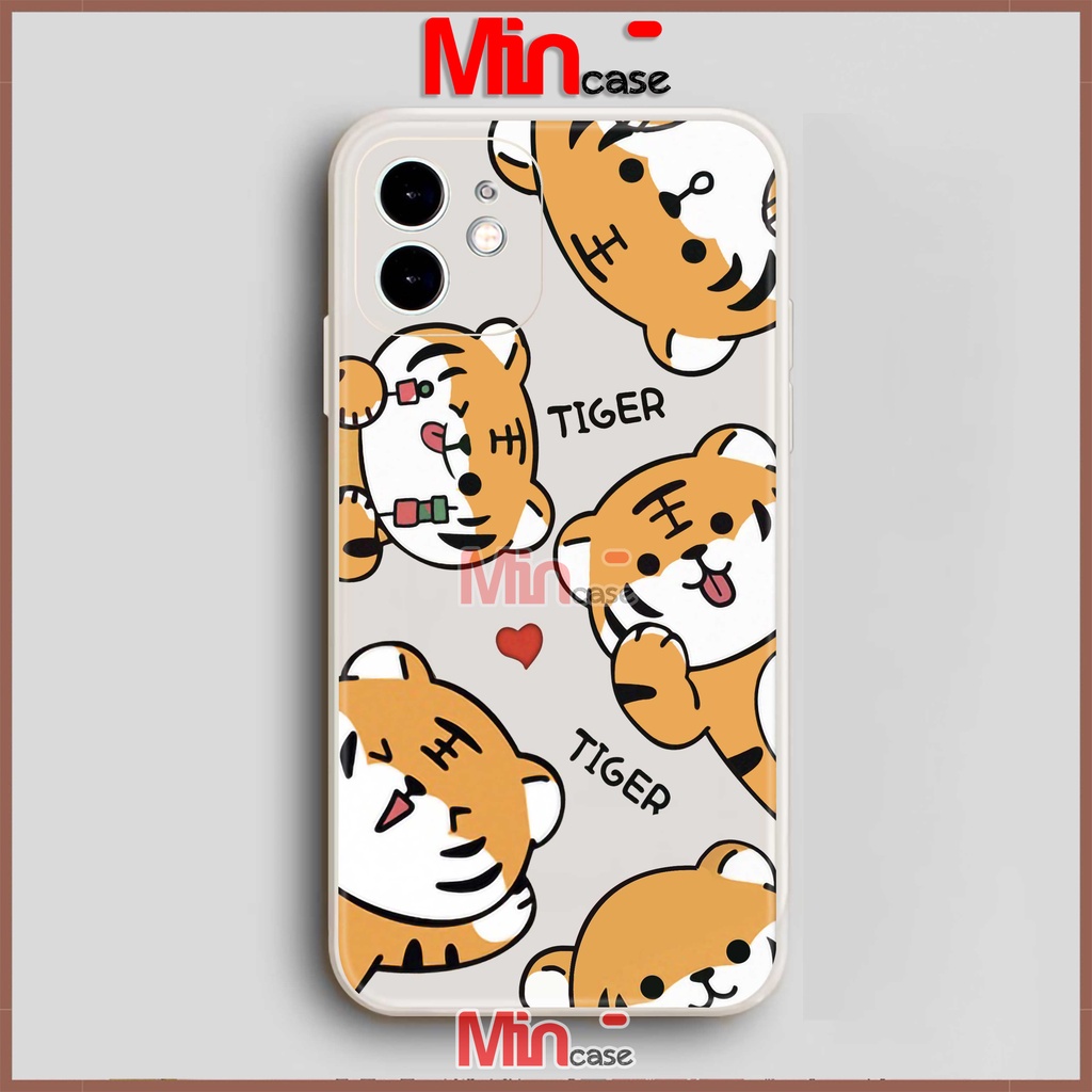 Ốp lưng iPhone cặp đôi Hổ Tiger viền vuông silicon dẻo cho iphone 6/6s/7/8/X/XS/XR/11/12/13 Pro Plus Max cute dễ thương