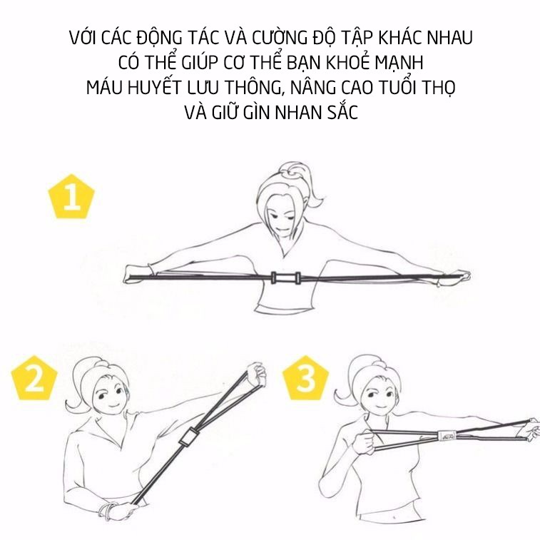 Dây Kéo Đàn Hồi Tập Thể Dục Yoga Mẫu Mới - Dụng Cụ Tập Tay Đa Năng Hình Số 8 Giá Rẻ