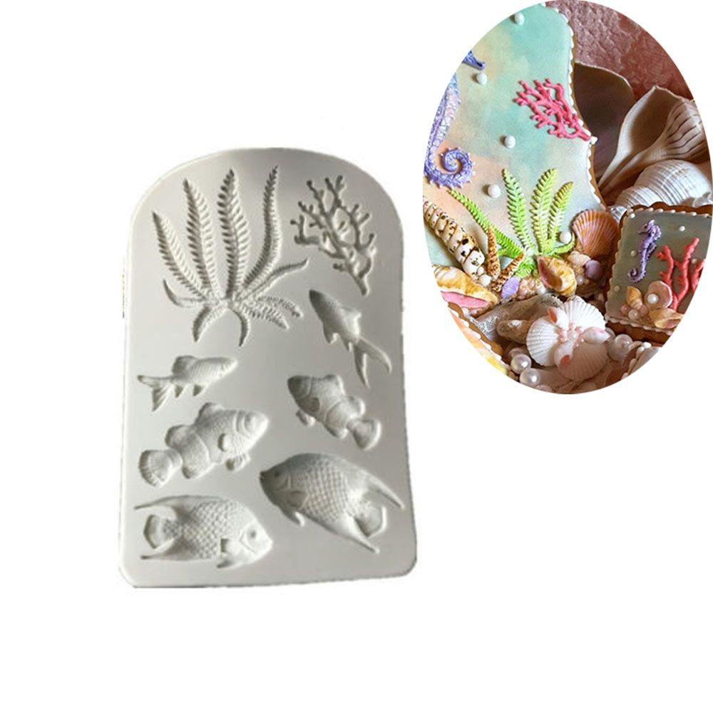 WATTLE Khuôn Silicone Tạo Hình Sinh Vật Biển Trang Trí Bánh