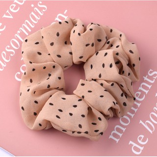 Dây Buộc Tóc Scrunchies Vòng Chấm Bi