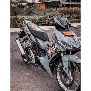Tem rời honda winner x thỏ cầm phuộc - tem 3 lớp - tặng logo - ver 9
