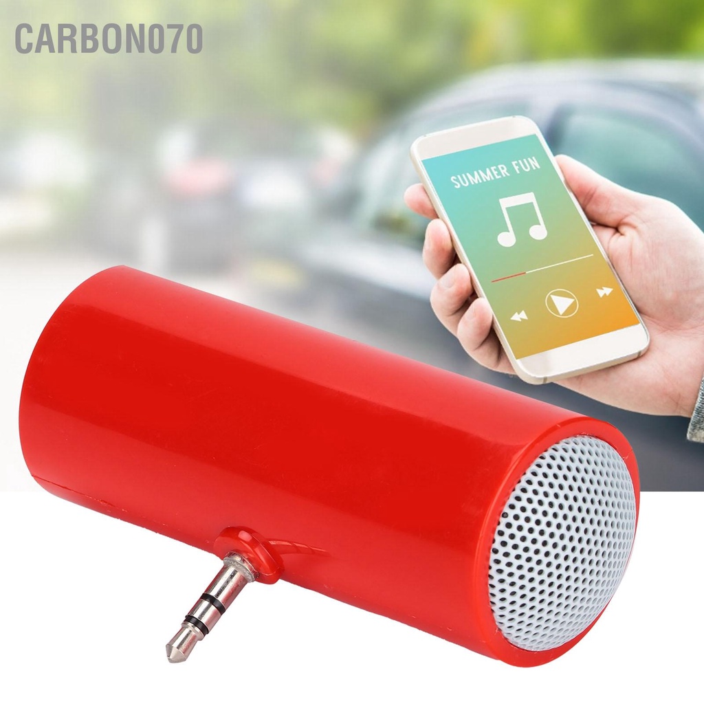 Carbon070 Giắc cắm 3 5 mm Loa mini Stereo không dây Di động Cắm vào cho Điện thoại và Máy tính bảng