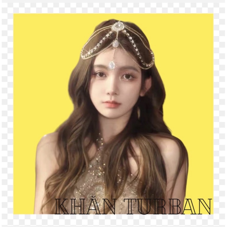 Bờm tóc đính đá lấp lánh - Vòng đội đầu bohemian- vong đội đầu cô dâu